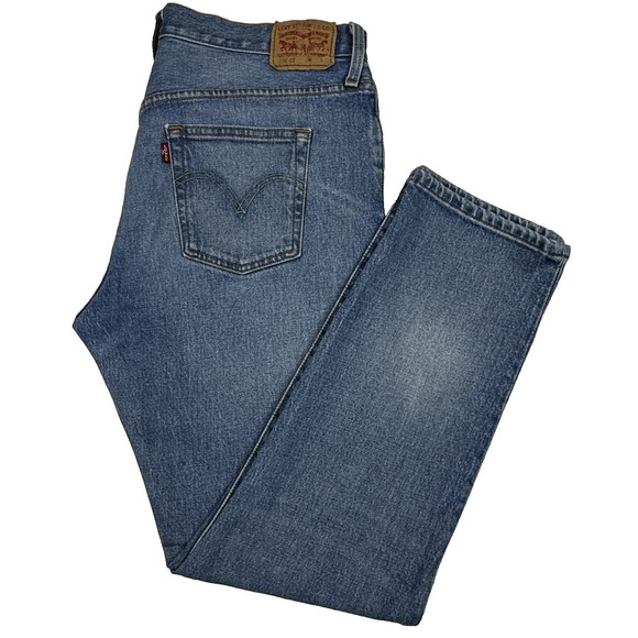 Levis 501 CT Jeans Button Fly Denim Customized Tapered 29x32 (Actual 33x29) - Picture 1 of 15